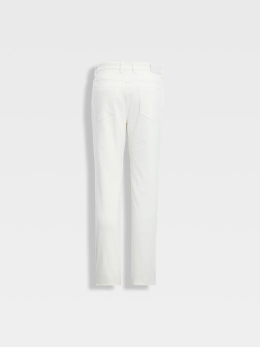 callisto米白色棉弹直筒微收脚牛仔裤 商品图1