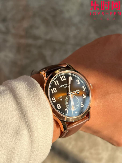 V2升级版 GR百达翡丽复杂功能时计5524系列 两地时区Calatrava飞行家旅行时间男士腕表 表径42mm 商品图7