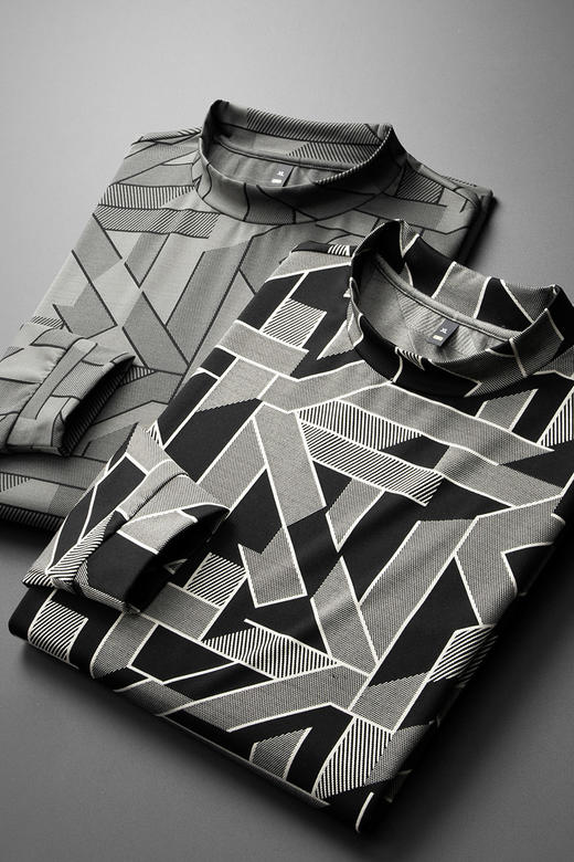 【DDS】大依优型大码男装春季高弹半高领卫衣时尚潮流百搭长袖T恤 商品图5