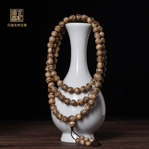 凉甜奶香|天然达拉干沉香佛珠 8mm*108颗 16克 SP7247 商品图0