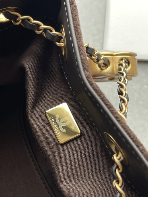 香奶奶 25Bag 深棕麂皮两尺寸 商品图8