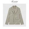 PanYiXiu/潘依绣羊毛简约高级感工装口袋单排扣翻领西装W-62376 商品缩略图2