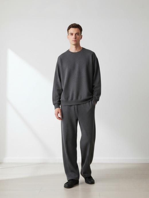 【灵感休闲裤】重磅自带筋骨挺而有型2026春季百搭360g混纺羊毛时髦老钱风 商品图0