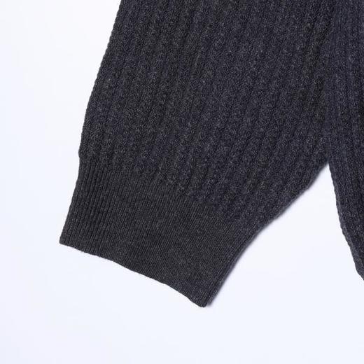 SDSA男士秋冬新款痞帅男装韩版撞色竖纹圆领假两件毛衣慵懒风毛衣 商品图3