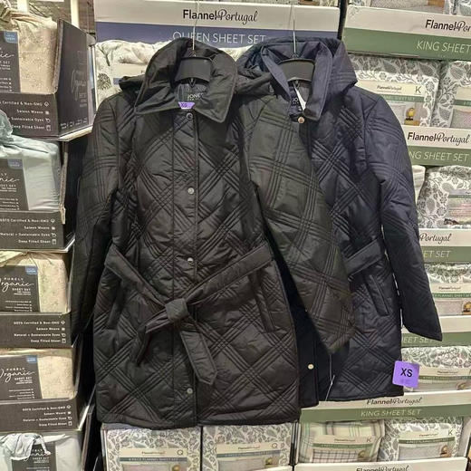 到手价218元 Jones New York 女士绗缝连帽束腰中长款棉服 主打通勤与日常穿搭，白菜价，性价比高 美国代购，无中文标签，介意慎拍 商品图6