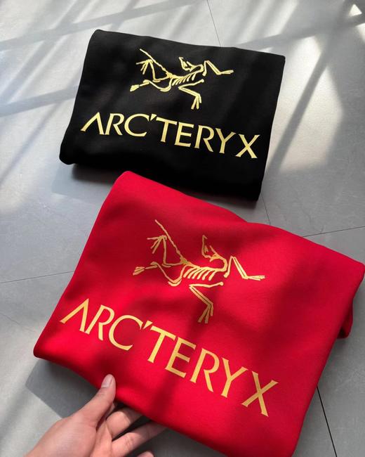 F022751早春红圆领落肩宽松款圆领卫衣男女皆可穿 商品图4