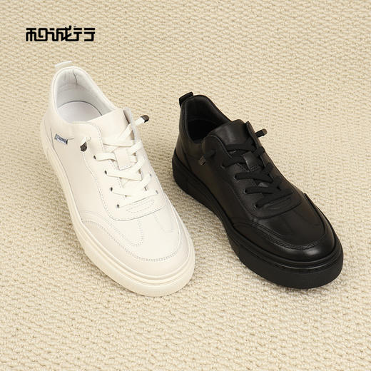 和诚行2026春季新款舒适时尚百搭一脚蹬男士真皮男式休闲鞋0551283 商品图1