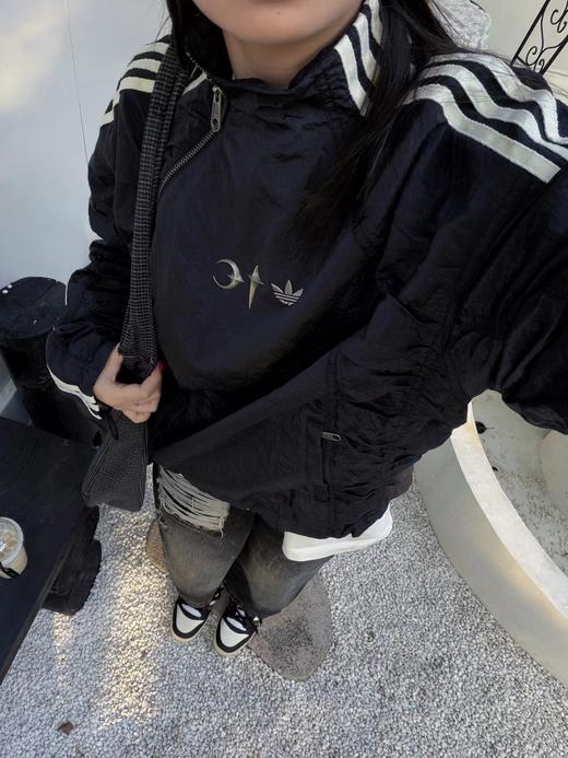 F022735自带做旧肌理梭织运动斜拉链夹克外套 商品图1