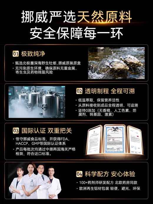 BIOPLUSS挪威进口牡蛎粉提取物胶囊男性精力补充 商品图2