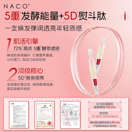 【老客专属福利】NACO酵母多肽弹润透亮次抛精华液1.2ml*30支/盒（二裂酵母次抛2.0升级版）#舒缓/修护/保湿/抗皱/紧致 商品图4