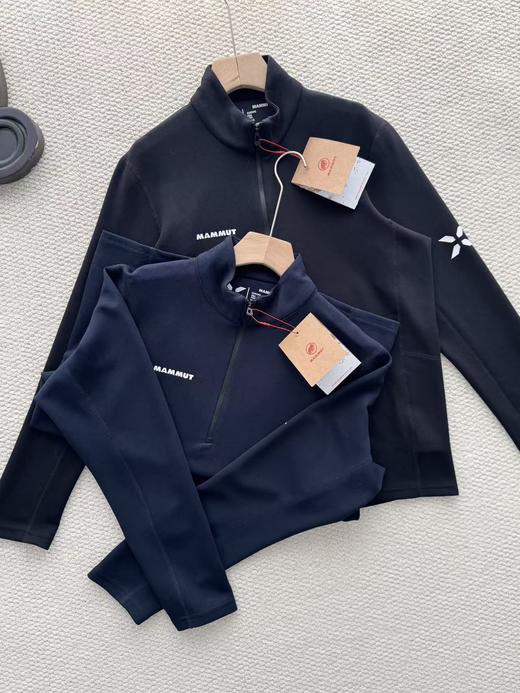 【ss1】男士户外半拉链抓绒打底长袖T恤！！ 商品图1