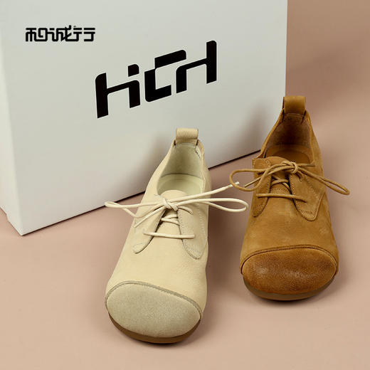 和诚行2026春季新款复古英伦风系带韩版百搭女式休闲鞋0810278 商品图1