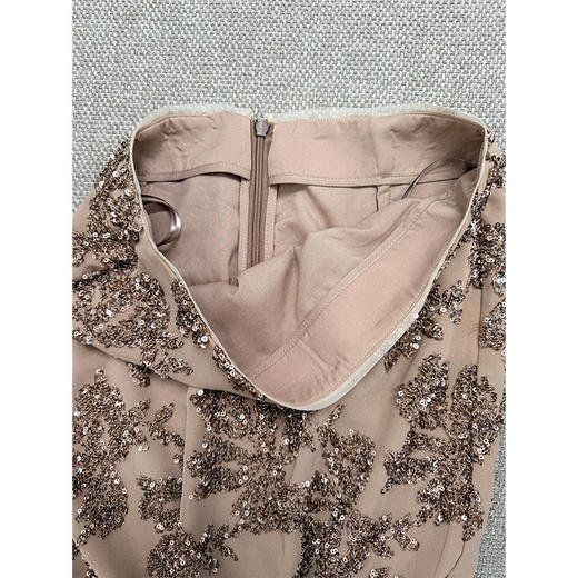 浪漫正当时 H型重工全件钉珠半裙 雪纺面料 真丝腰头 镇场子单品！混搭神器 商品图6