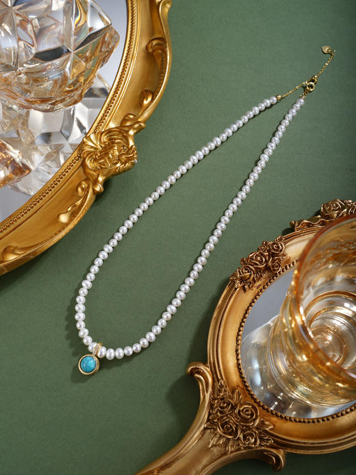 子佩集【永恒恋曲】珍珠惜王妃项链【XHXL003】绿松石镀金2602 商品图2