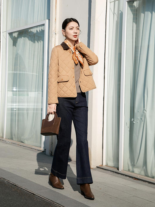 【针织棉服外套】25年秋冬新品女士100%羊毛针织面料外套 商品图2