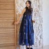 【林栖设计小店】方圆万象|丝棉鱼子缬印花复古压褶2026夏新款无袖连衣裙1962149 商品缩略图1