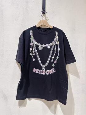 女款印花短袖T恤he