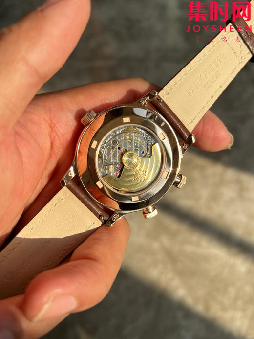 V2升级版 GR百达翡丽复杂功能时计5524系列 两地时区Calatrava飞行家旅行时间男士腕表 表径42mm 商品图4