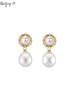 【挚友限定】两戴款 太阳花-18K金澳白珍珠耳夹 商品缩略图0