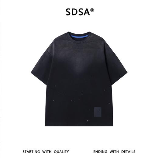 SDSA男装2026新款重磅渐变做旧短袖T恤泼墨贴布设计感圆领上衣 商品图0