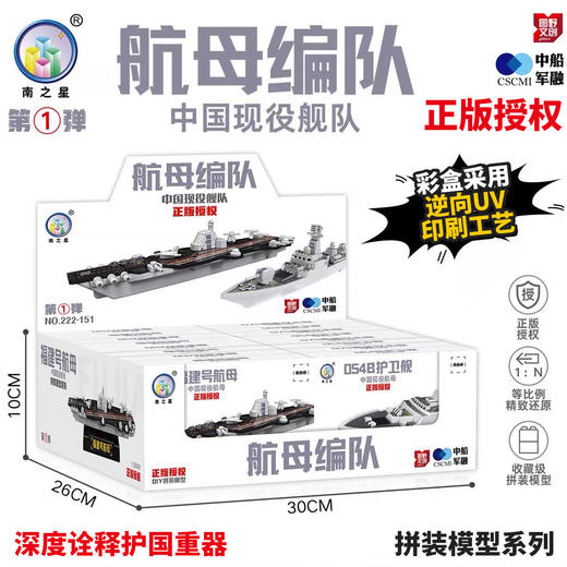 【正版授权航母战机编队拼装模型组】南之星积木驱逐舰护卫舰福建号军舰队摆件 商品图4