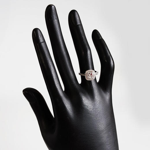 【天然正品】AU750白金简约时尚方型1.01克拉钻石戒指10号（戒圈可改）130226NJT02 商品图7