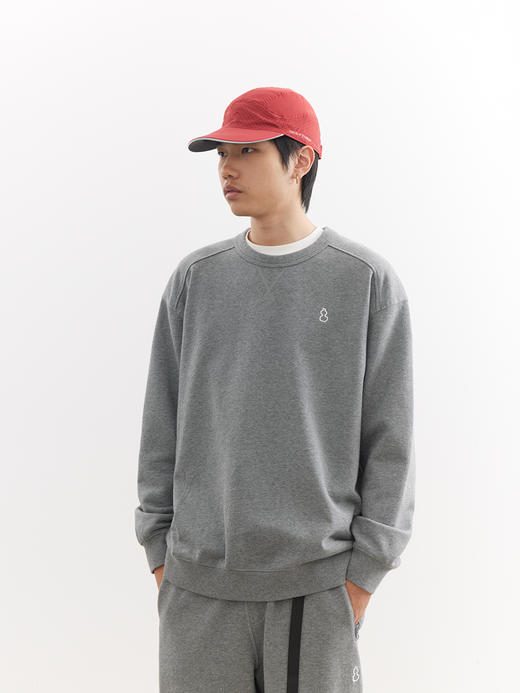 吃茶去chichaqu26春夏经典宽松休闲刺绣全棉圆领卫衣复古山系百搭 商品图0