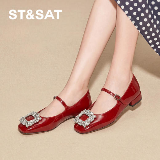 星期六甜美钻扣粗跟玛丽珍SSD3111485 商品图7