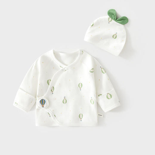 新生婴儿半背内衣服纯棉纯色春秋款初生送胎帽子和尚服宝宝上衣 商品图2