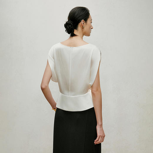 【林栖设计小店】 闲适雅意|素绉缎多色修身显瘦2026夏新款真丝衫1962069 商品图6
