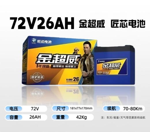 【双十一美点特惠】72V26AH 金超威匠心电池 武汉到店 商品图0