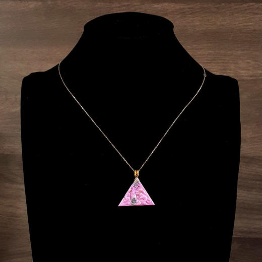 【天然正品】AU750黄金镶天然樱花粉雕九尾狐图案舒俱来（灵气、吉祥）吊坠项链31.1*31.4*4.0MM（皆取最大值）230126NJM22 商品图7