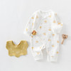 婴儿连体衣宝宝新生儿无骨春秋纯棉哈衣男女宝宝婴幼儿送围嘴爬服 商品缩略图3