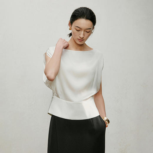 【林栖设计小店】 闲适雅意|素绉缎多色修身显瘦2026夏新款真丝衫1962069 商品图9