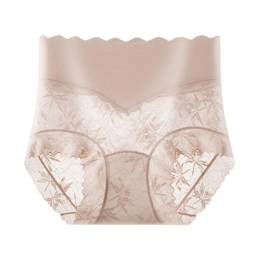 【若影若现“小性感”❗️蕾丝高腰女士内裤】蕾丝高腰枫叶心机小设计， 轻盈半透！加长里裆蚕丝抑jun，舒适贴合不闷热，冰丝无痕薄款大码透气不卷边三角裤L 商品图4