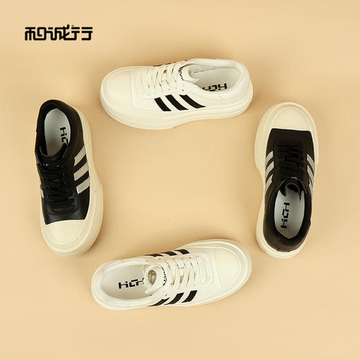 和诚行2026春季新款小白鞋厚底增高百搭板鞋女式休闲鞋1580179 商品图1