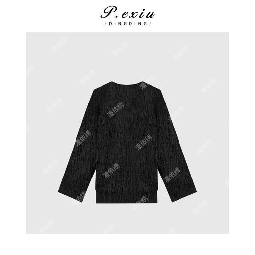 A008潘依绣丁丁宠粉极简主义时髦设计感V领上衣 Q3436 商品图1