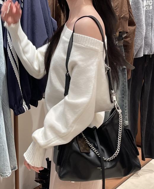 LV精简黑武士链条帅气大气肽羊皮妈咪包 商品图7