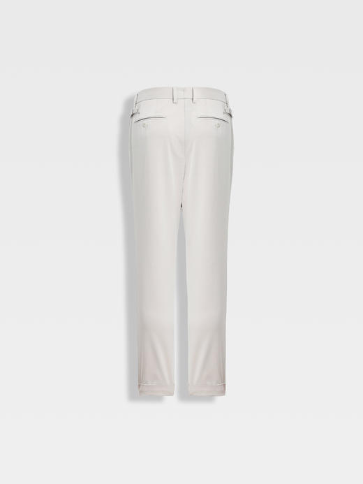 callisto浅灰新疆长绒混纺直筒微收脚休闲裤 商品图1