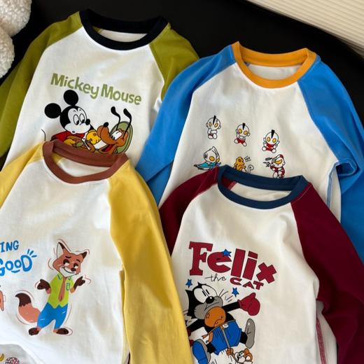 【49任选2件】儿童纯棉长袖T恤 A类抑菌无骨缝合颜值爆表~~ 商品图3