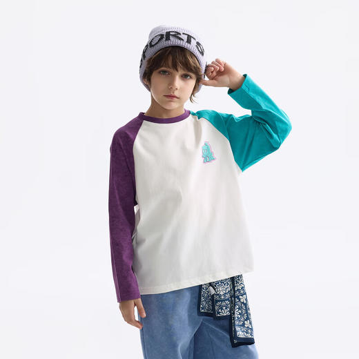 【MQD】童装儿童打底衫春季新款男童长袖t恤圆领中大童百搭上衣 商品图4