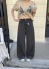 F022722日系工装牛仔裤女春季显瘦宽松阔腿裤微弯刀休闲裤 商品缩略图1