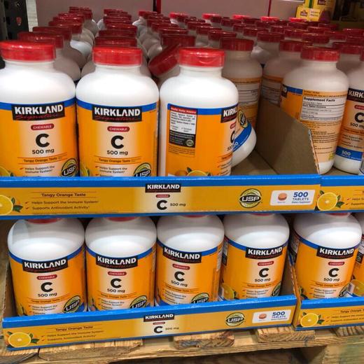 到手价159元 Kirkland维生素C 橙味VC咀嚼片500mg 500片 美国代购，无中文标签，介意慎拍 商品图3