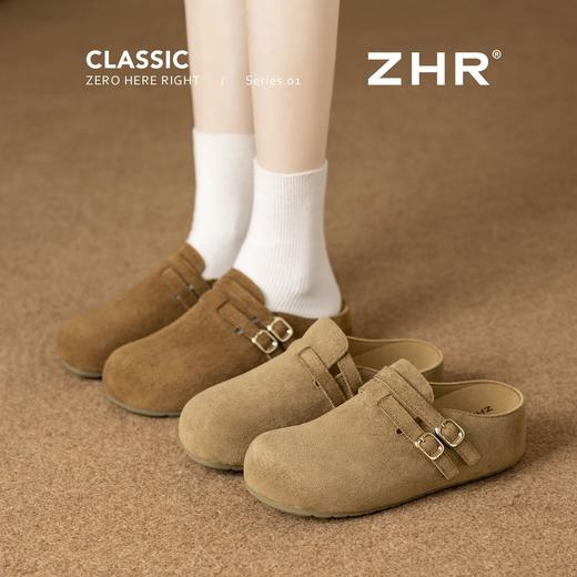 ZHR则则厚底4.5cm增高户外勃肯拖早秋上新复古搭扣包头柔软勃肯鞋 商品图9