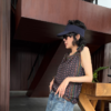 PanYiXiu/潘依绣桑蚕丝人丝法式复古高级感印花吊带连衣裙 M8906 商品缩略图0