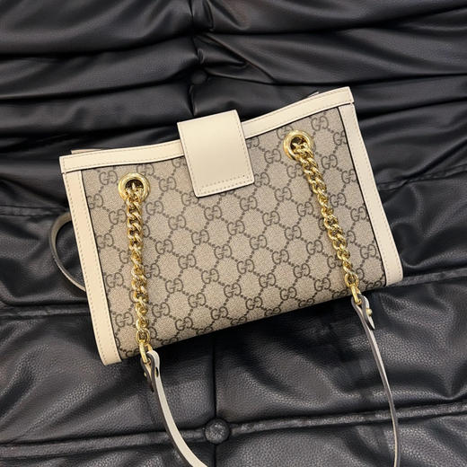 Gucci 小号 米白色 老花 padlock 单肩包 商品图1
