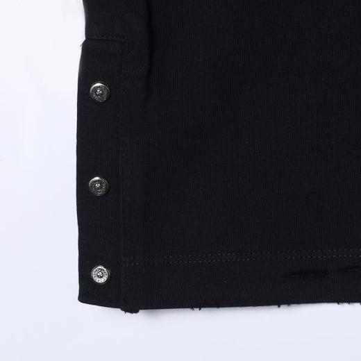 20370SDSA男装2026新款重磅纯棉短袖T恤侧开叉按扣设计感宽松圆领上衣 商品图4