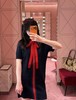 F022758春夏新款撞色蝴蝶结系带polo连衣裙 商品缩略图9