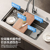 海尔水槽大单槽洗菜盆一体盆单槽厨房304不锈钢水槽双重滤渣洗碗槽 商品缩略图5