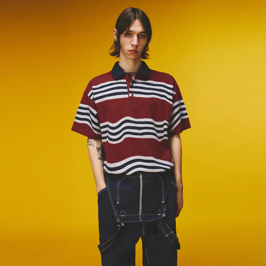 Napapijri 中性Martine Rose联名棉质短袖polo衫 条纹 NP0A4HG9L661 商品图5